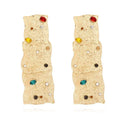 Vintage Multi Layer Irregular Square Rhinestone Dangle Earrings