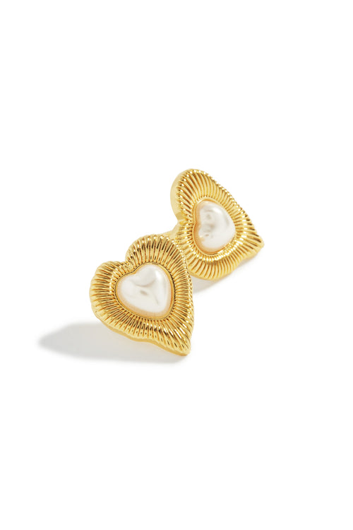 Aleida Heart Shape Earring - Gold